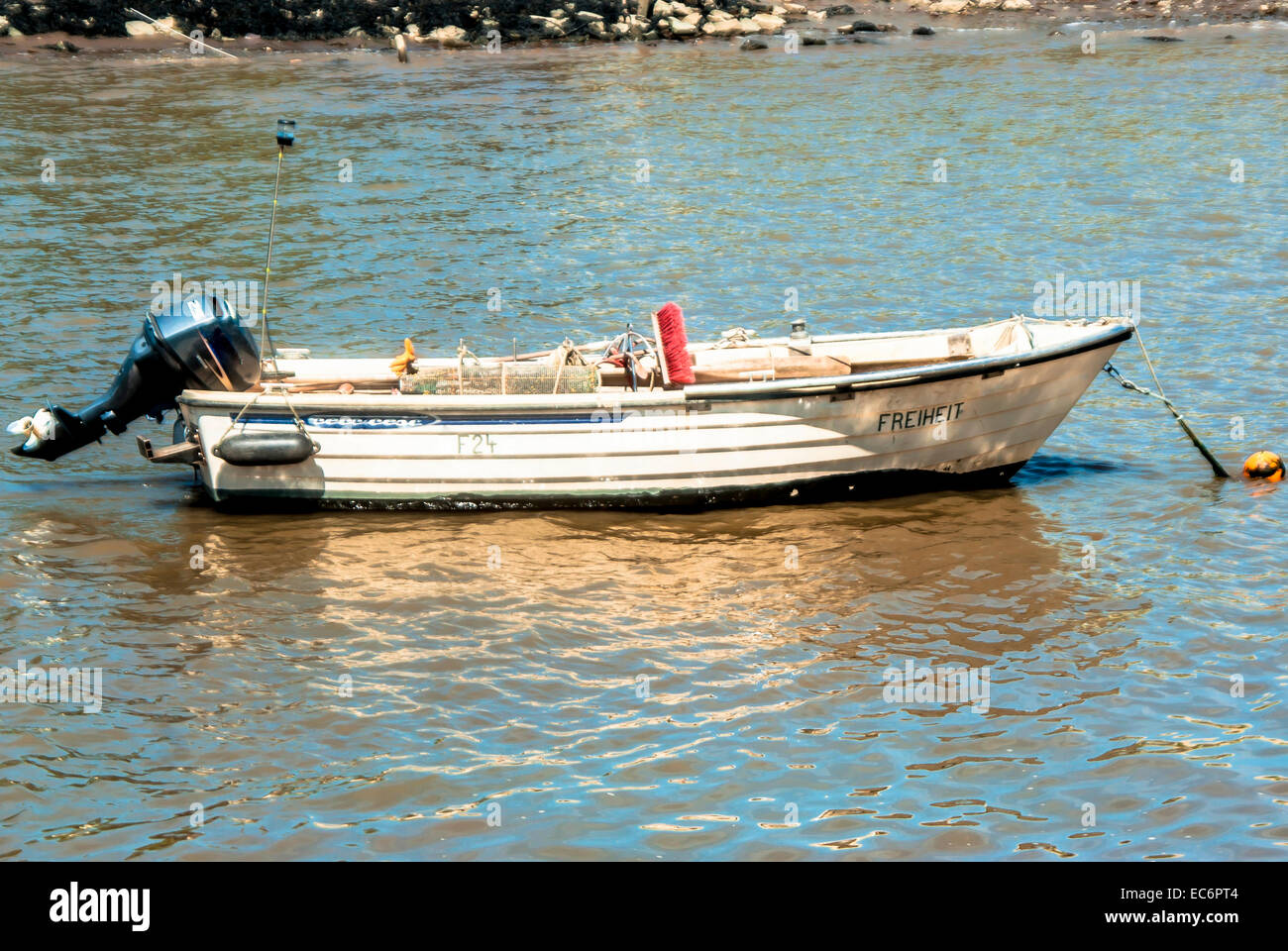 small motorboat Stock Photo