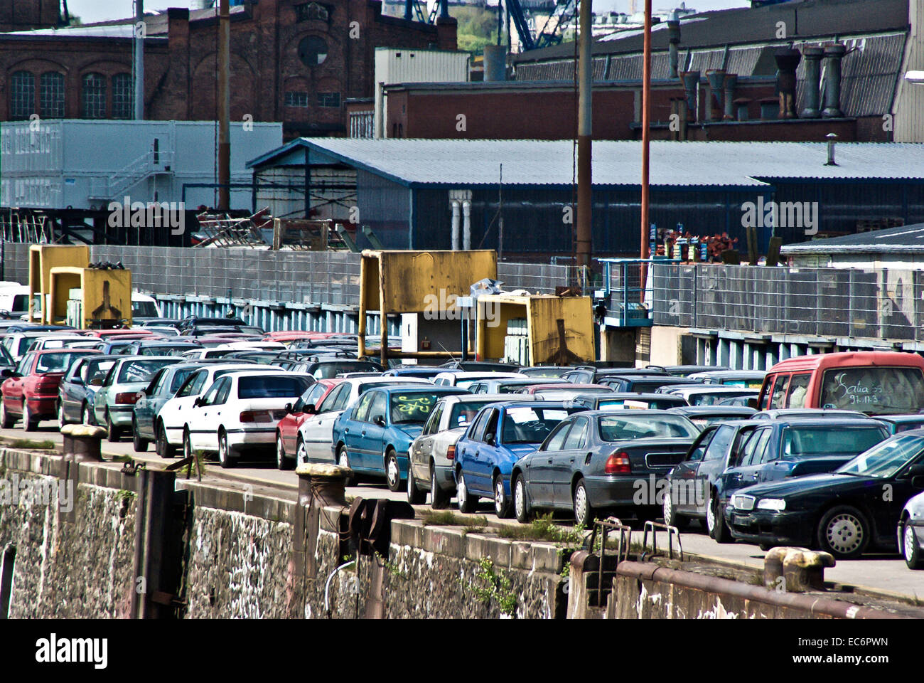 Hamburg used cars, export, foreign Stock Photo Alamy