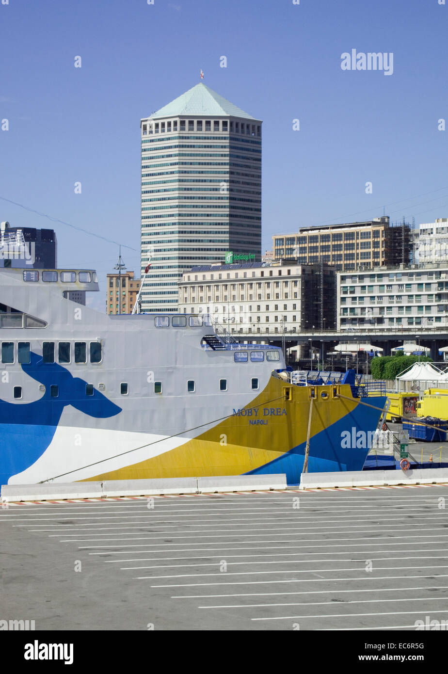 Genoa harbour, Italy Stock Photo