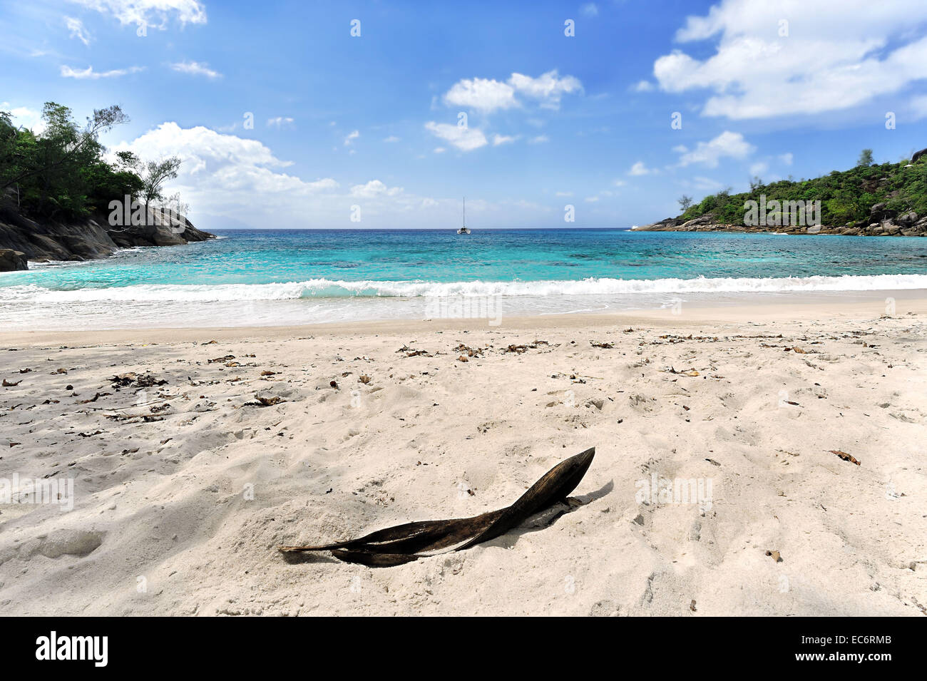 beach Anse Major on Mahé, Seychelles Stock Photo