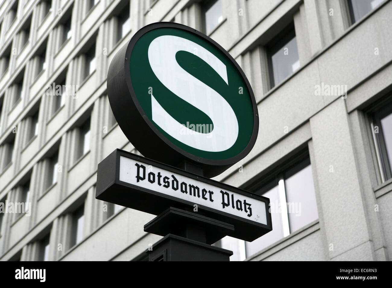 sbahn station sign podsdamer platz berlin germany europe Stock Photo