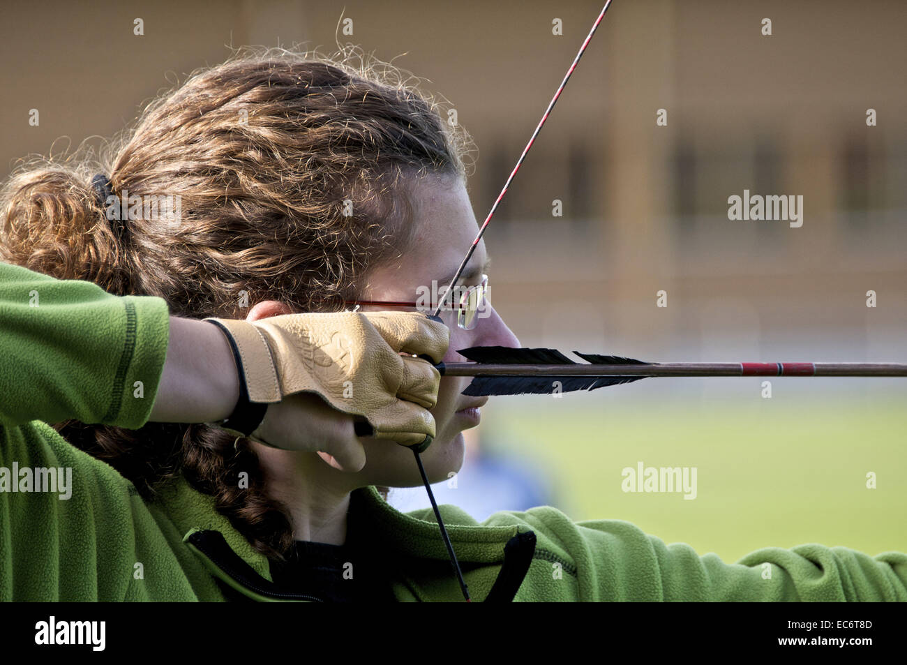 young female archer Stock Photo Alamy