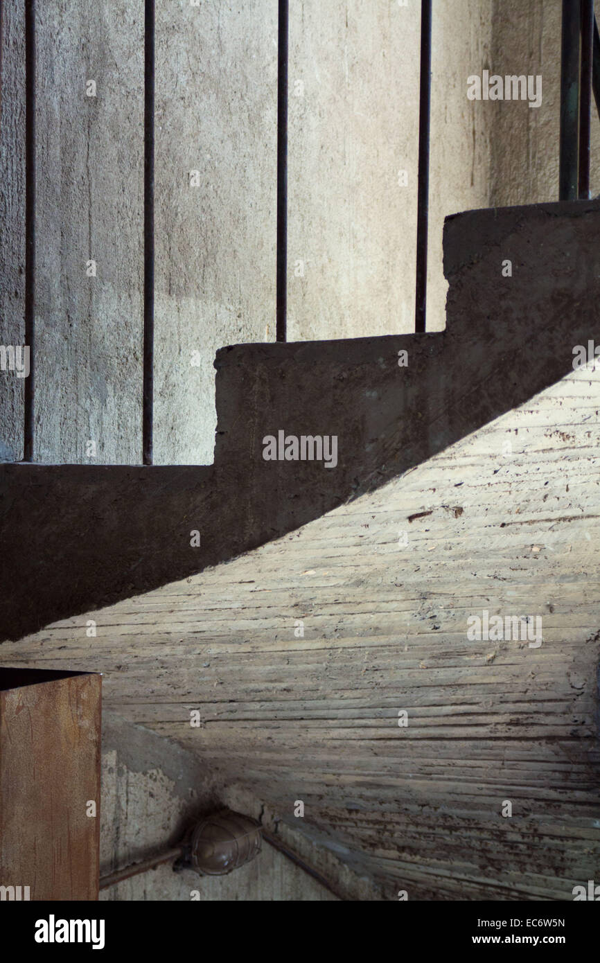 Concrete staircase basement staircase shell Stock Photo - Alamy