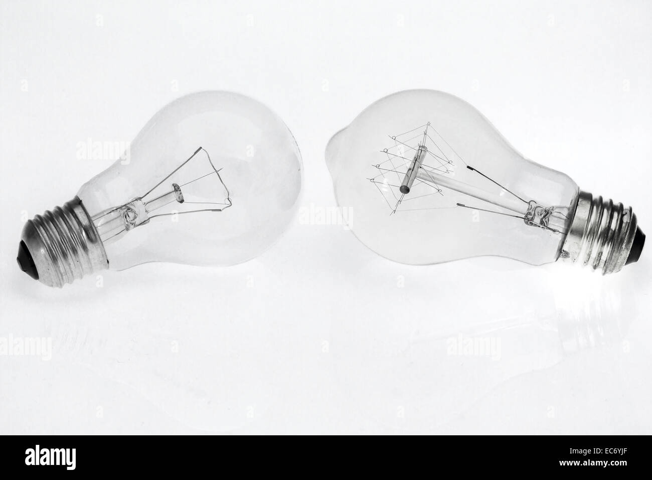 classic incandescent tungsten commercial and retro edison bulb Stock