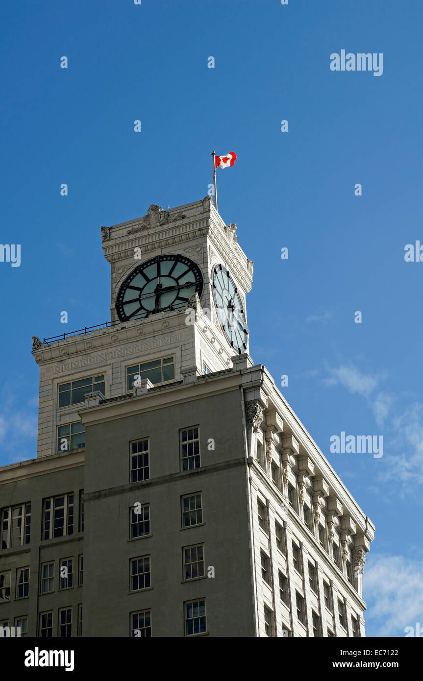 Vancouver block neon clock heritage building the vancouver block hires