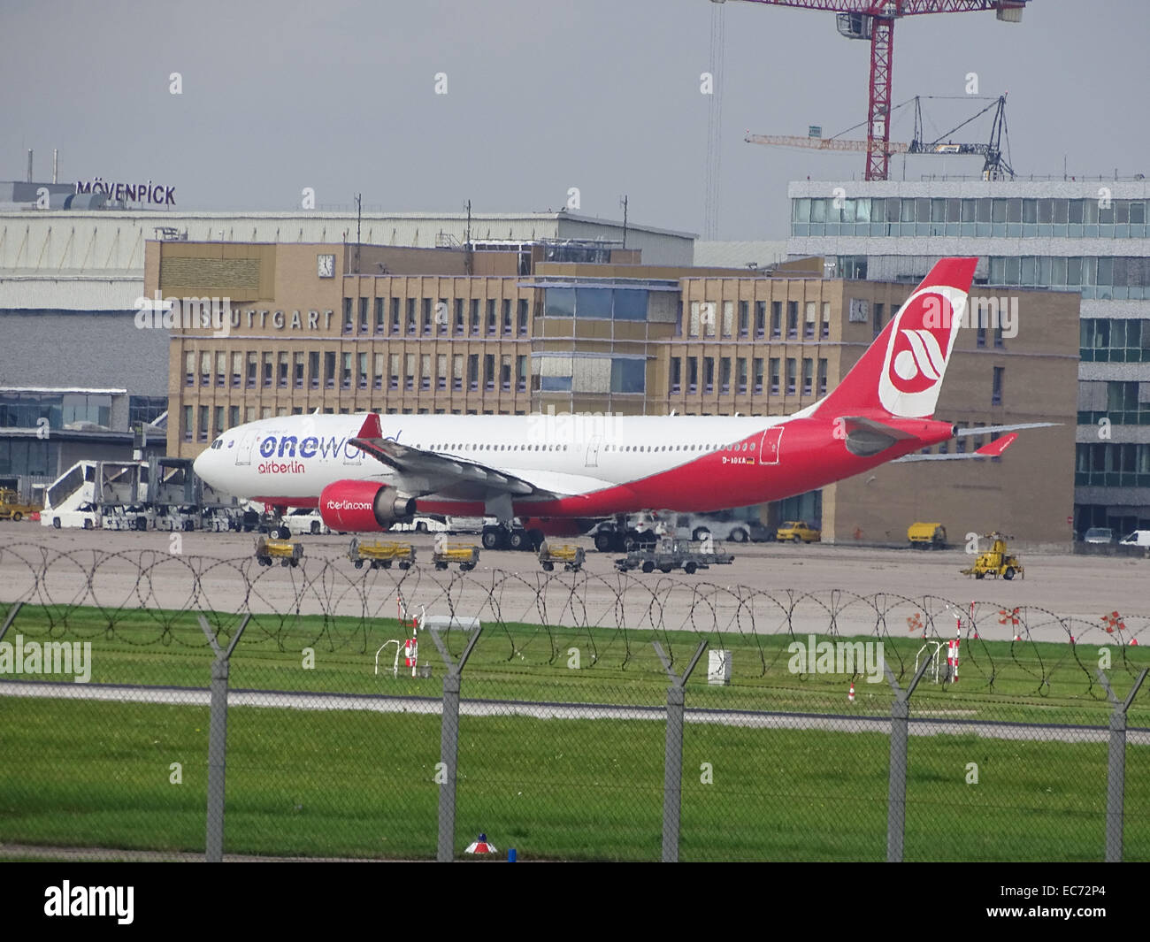 Airport Stuttgart Germany Aircraft Airbus 330-300 Stock Photo