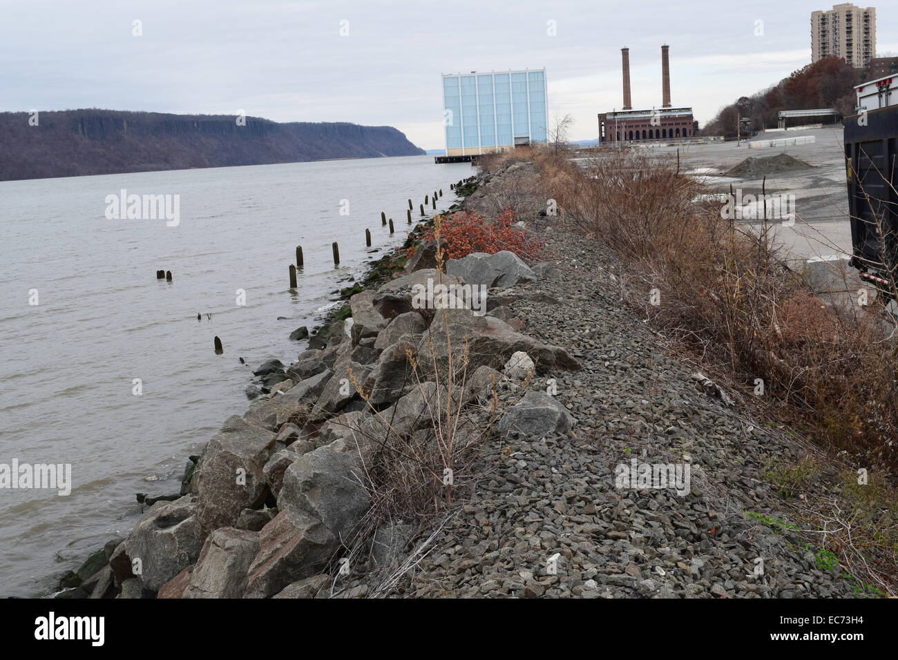 hudson river from yonkers ny Stock Photo