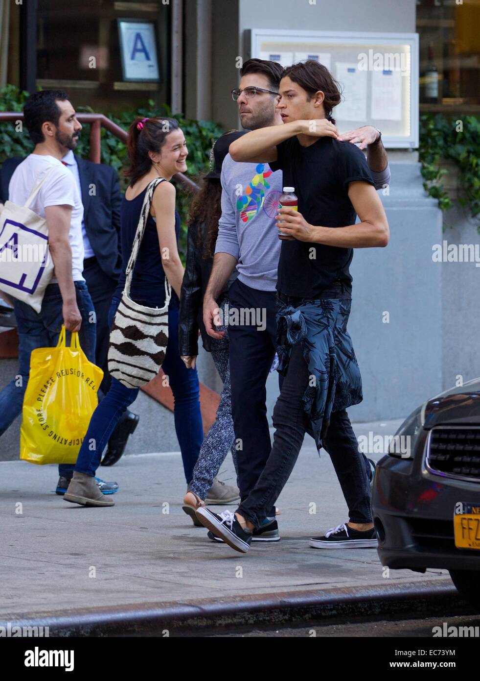 Zachary Quinto spotted in the East Village with his boyfriend in New