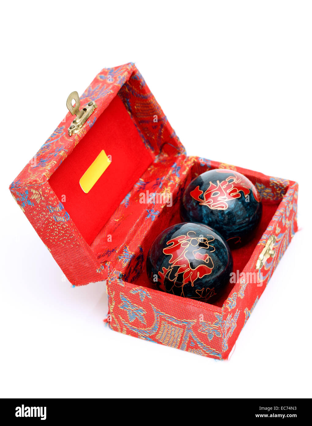 chinese zen balls in a decoration box Stock Photo Alamy