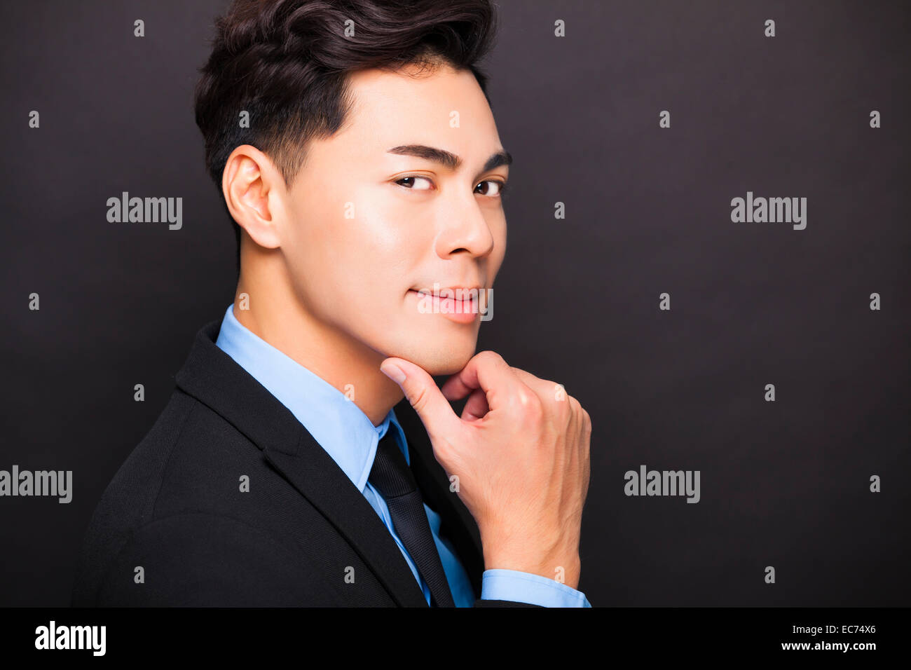 Black man face smiling hi-res stock photography and images - Alamy