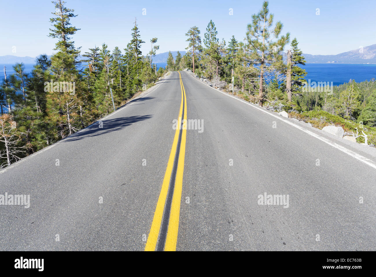 emerald-bay-road-lake-tahoe-california-stock-photo-76375807-alamy