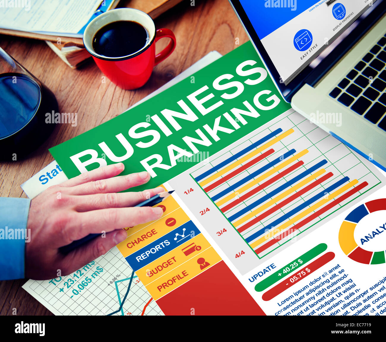 Business Ranking Position Business Ranking Working Calculating Thinking Planning Paperwork ...