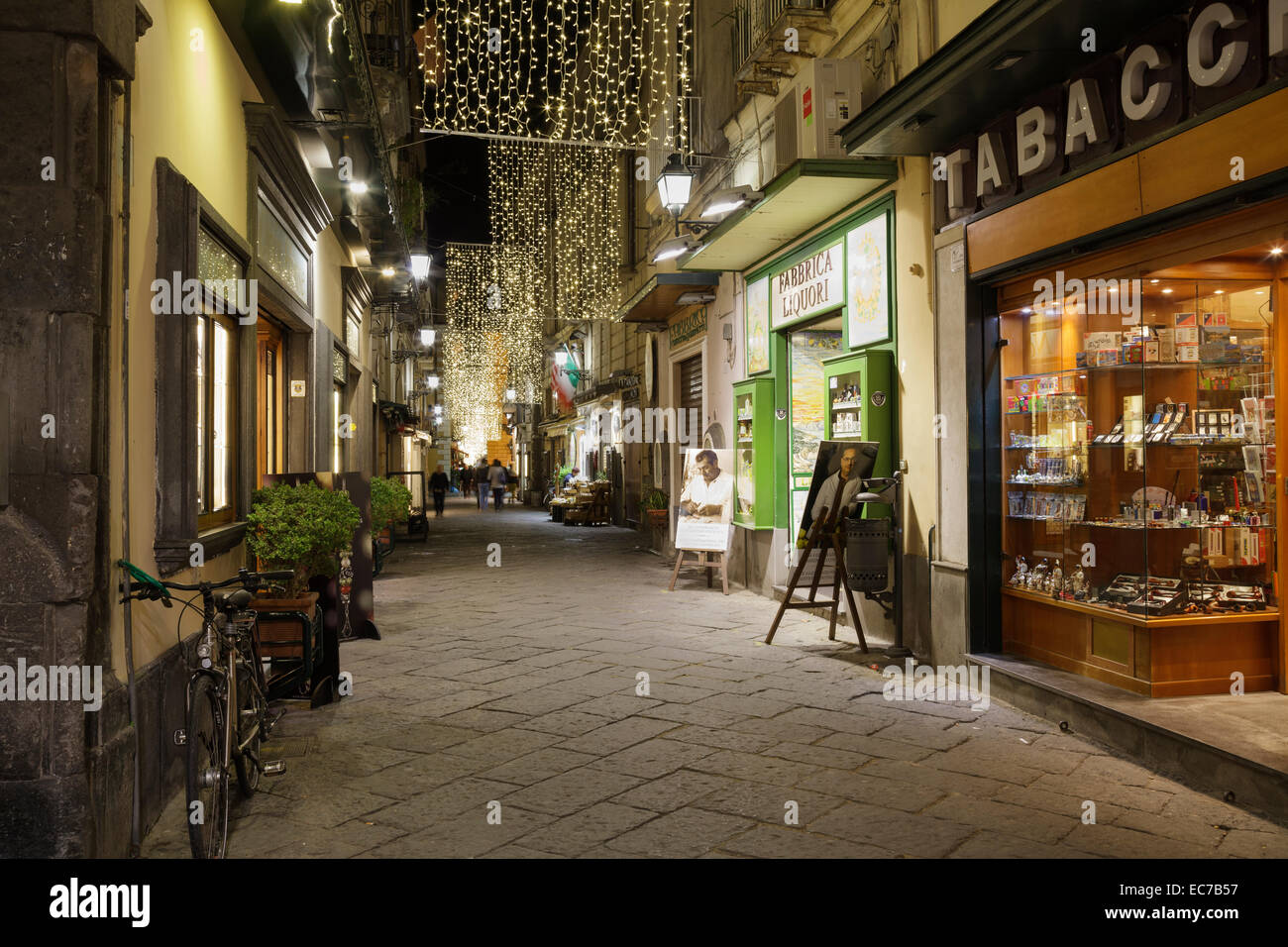 street in the old town, Sorrento, Campania, Italy Stock Photo