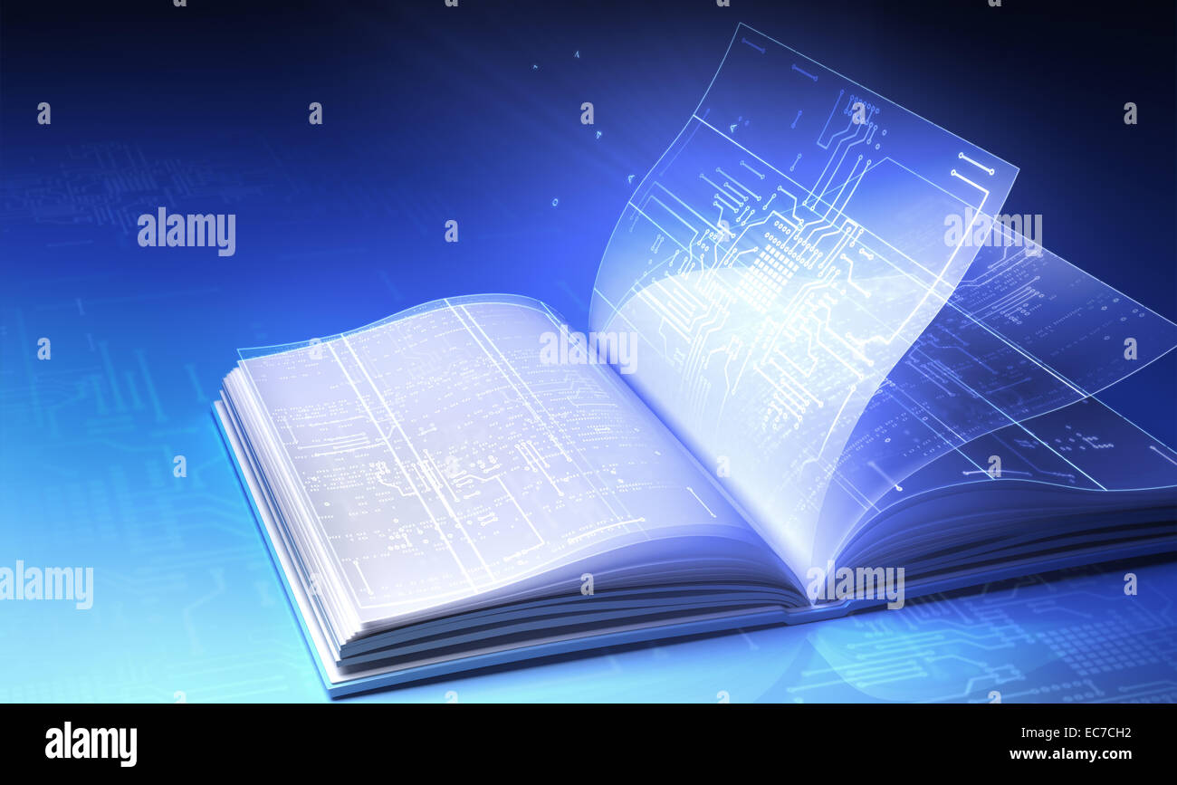 Computer Circuitry Books Circuit board in the book Stock Photo - Alamy