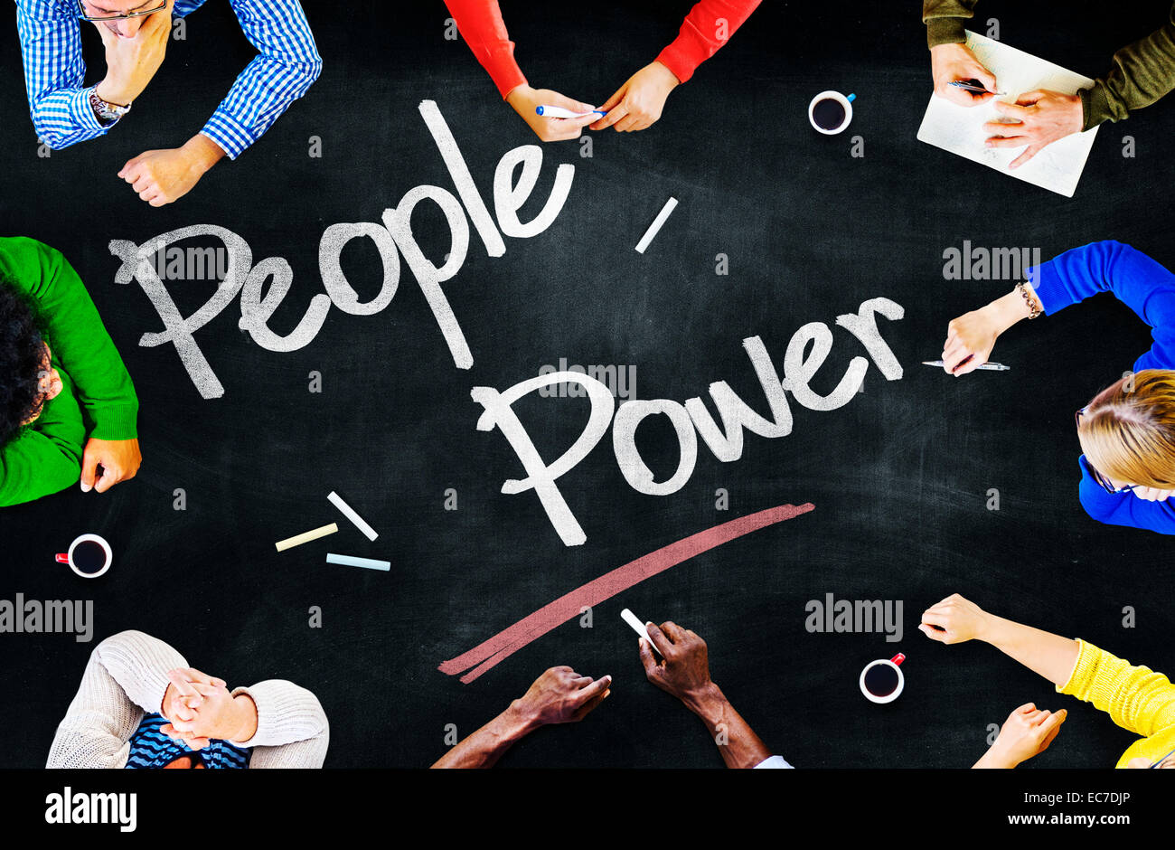 Multiethnic People Discussing About People Power Stock Photo Alamy