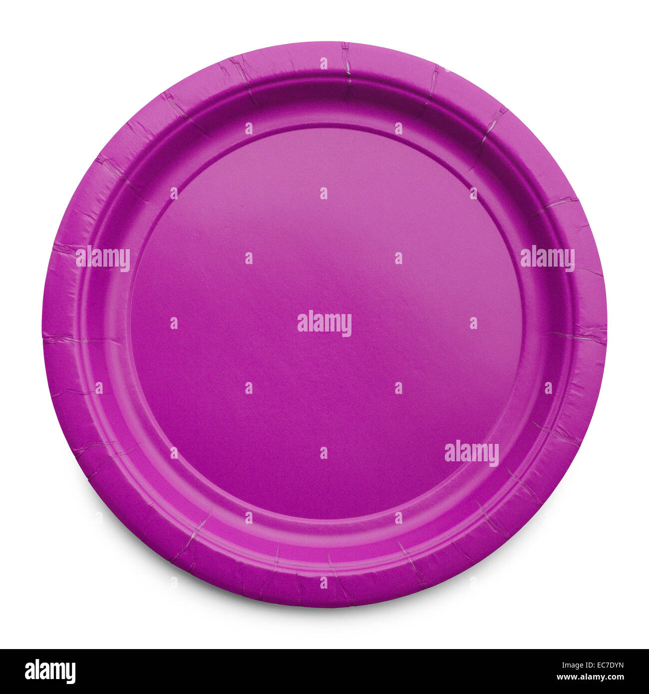 Empty Plate Top View Isolated on White Background Stock Photo - Alamy