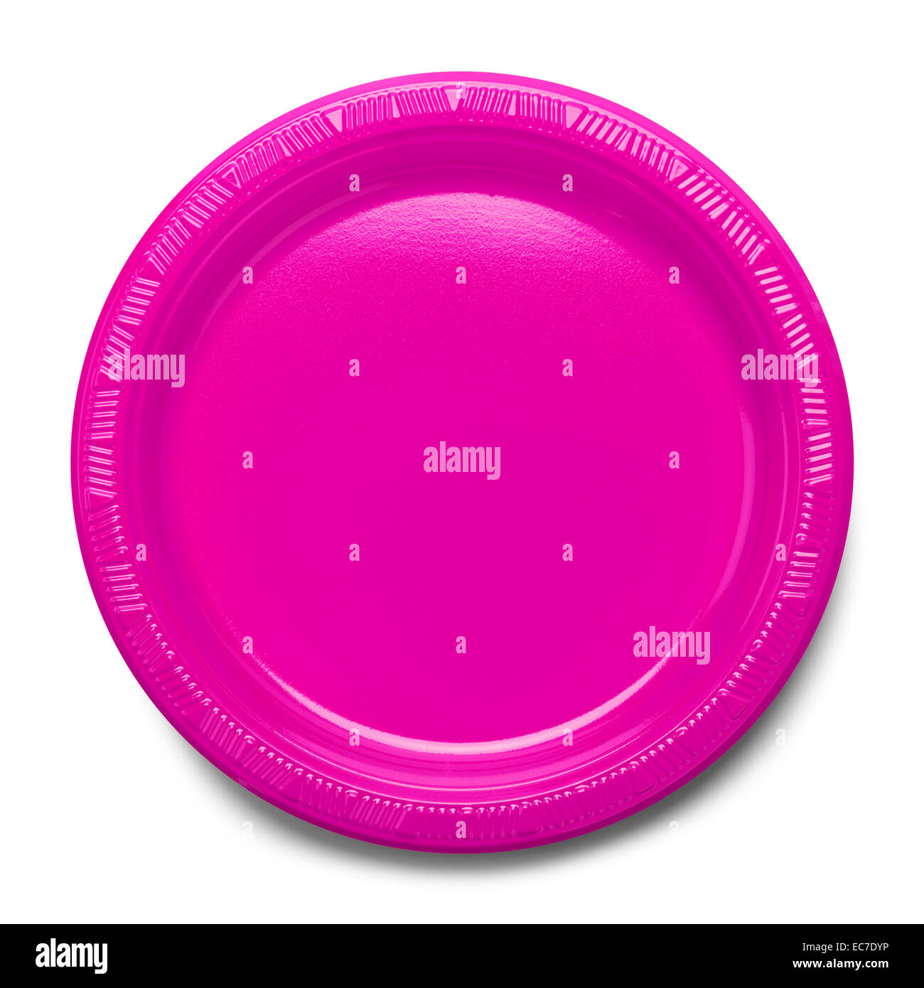 Empty Plate Top View Isolated on White Background Stock Photo - Alamy