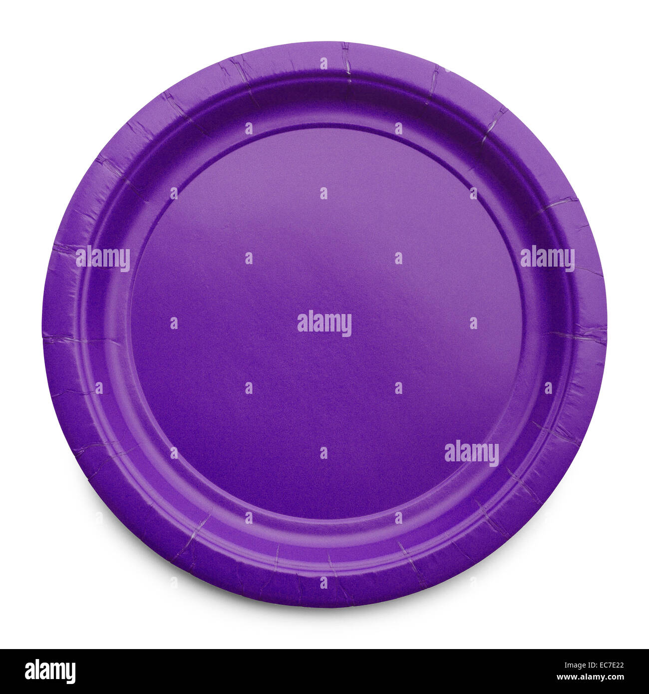 Empty Plate Top View Isolated on White Background Stock Photo - Alamy