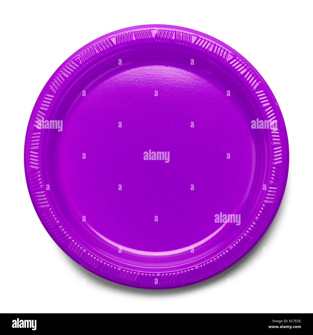Empty Plate Top View Isolated on White Background Stock Photo - Alamy