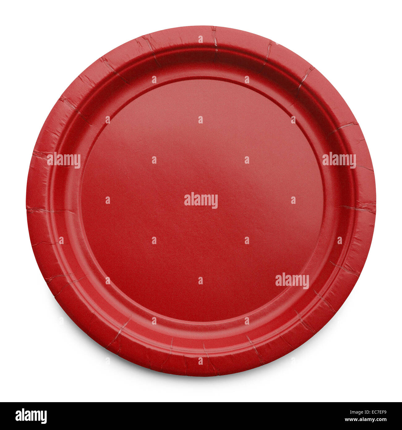 Empty Plate Top View Isolated on White Background Stock Photo - Alamy