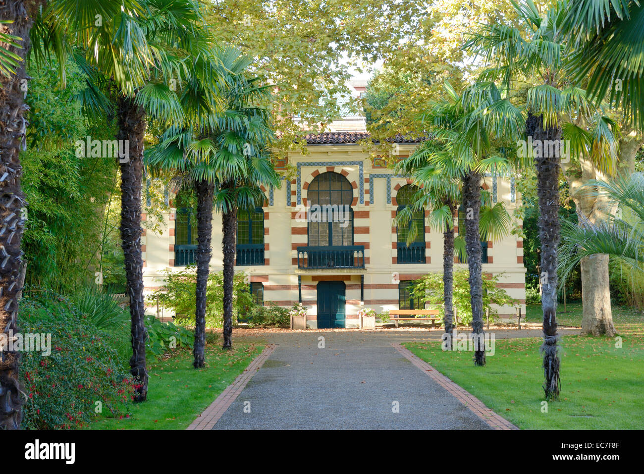 Moorish Architecture or Oriental Style of the Labit Museum and Gardens Toulouse Haute-Garonne France Stock Photo
