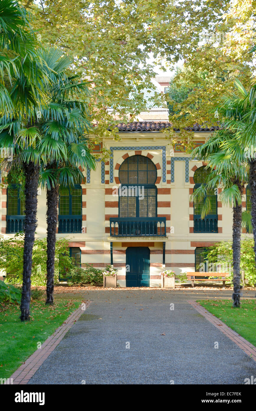 Moorish Architecture or Oriental Style of the Labit Museum and Gardens Toulouse Haute-Garonne France Stock Photo