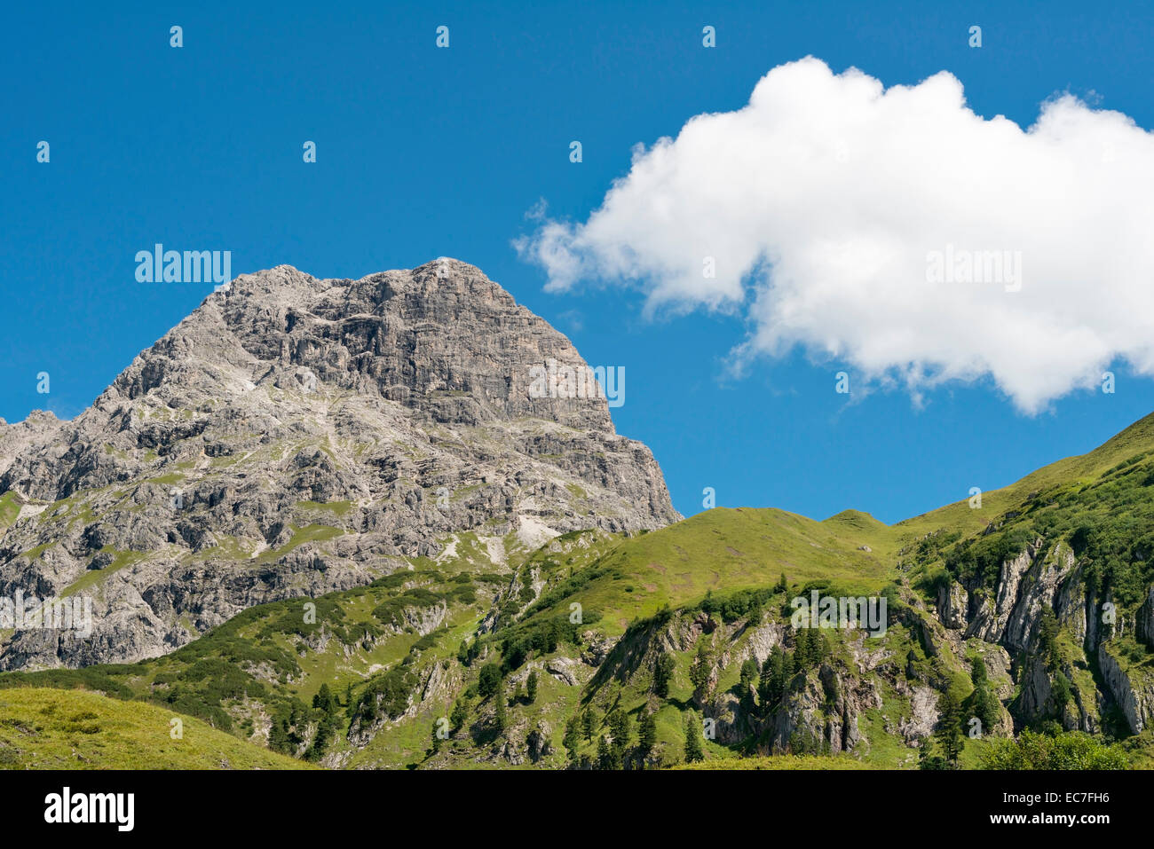 Austria, Vorarlberg, Kleinwalsertal, Widderstein mountain Stock Photo