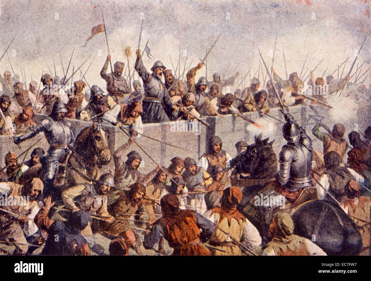 The Battle of Lipany or Lipan, also called the Battle of Cesky Brod, on 30  May 1434 virtually ended the Hussite Wars Stock Photo - Alamy