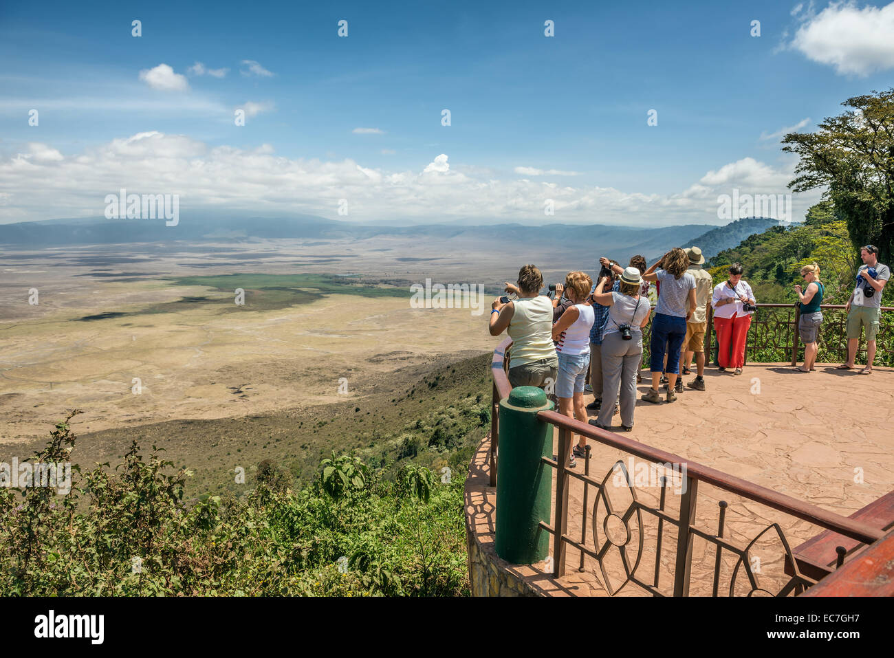 View over  Ngorongoro  Conservation Area Stock Photo