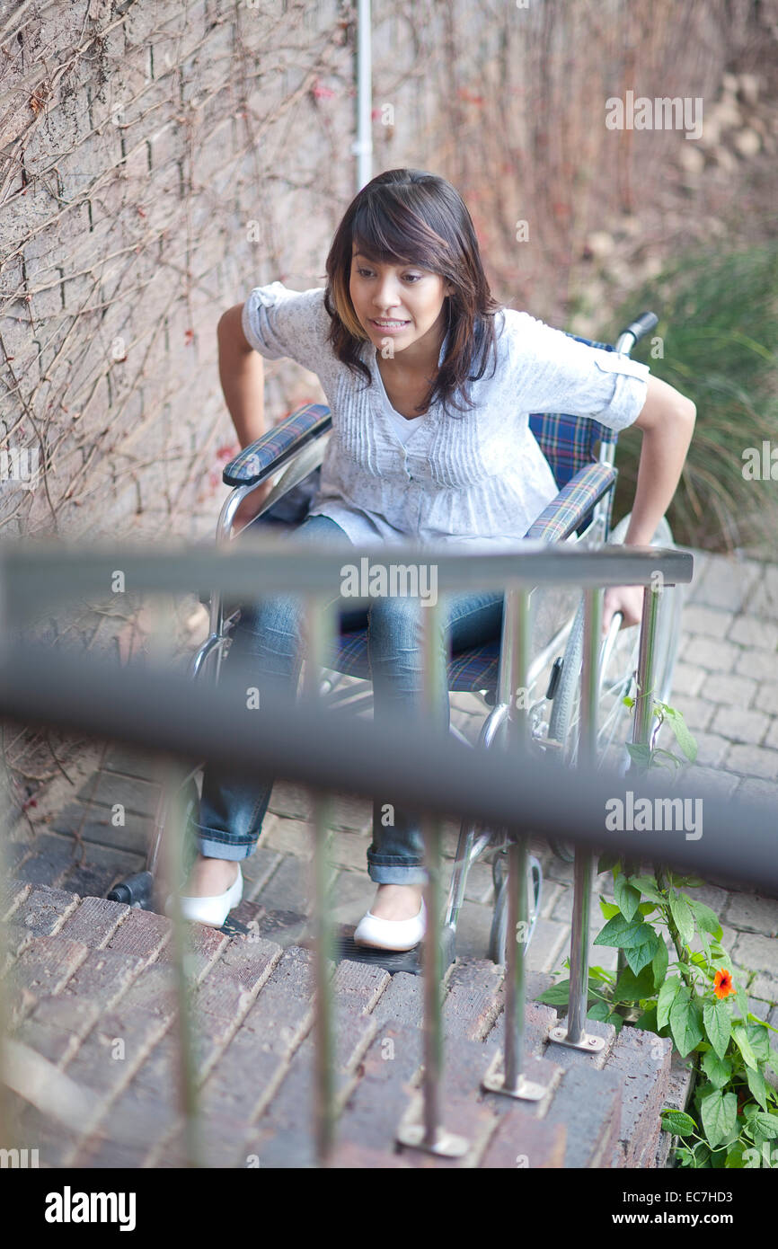 Young woman in wheelchair Stock Photo - Alamy