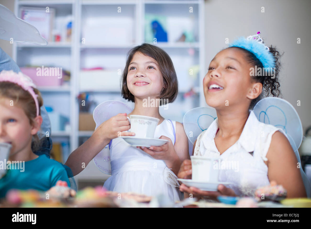 Girls on a tea party Stock Photo - Alamy