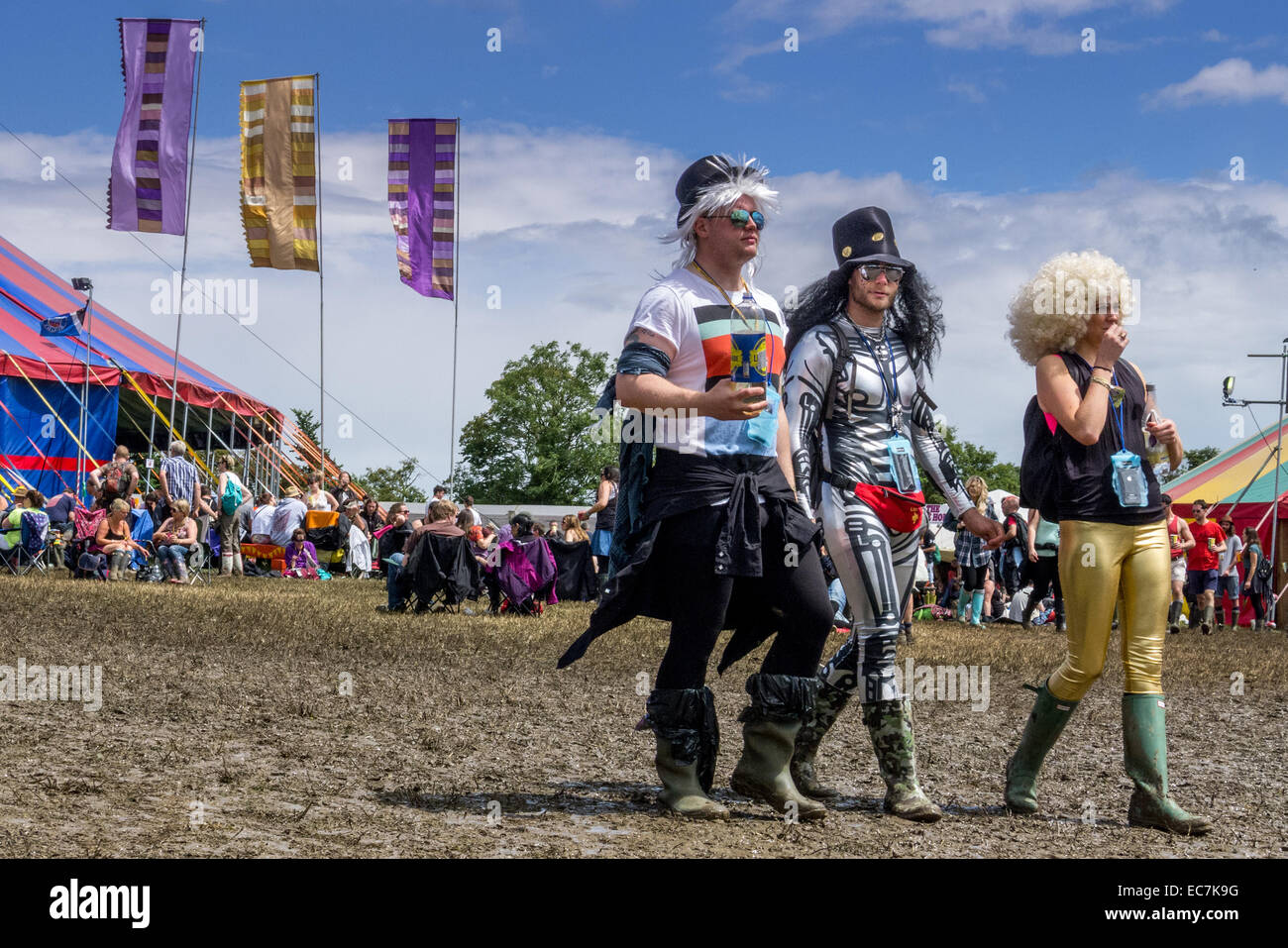 The Glastonbury Festival in Somerset, England. Stock Photo