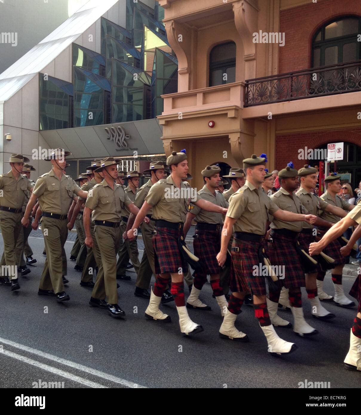 Anzac Day celebrations in Perth, western Australia Stock Photo