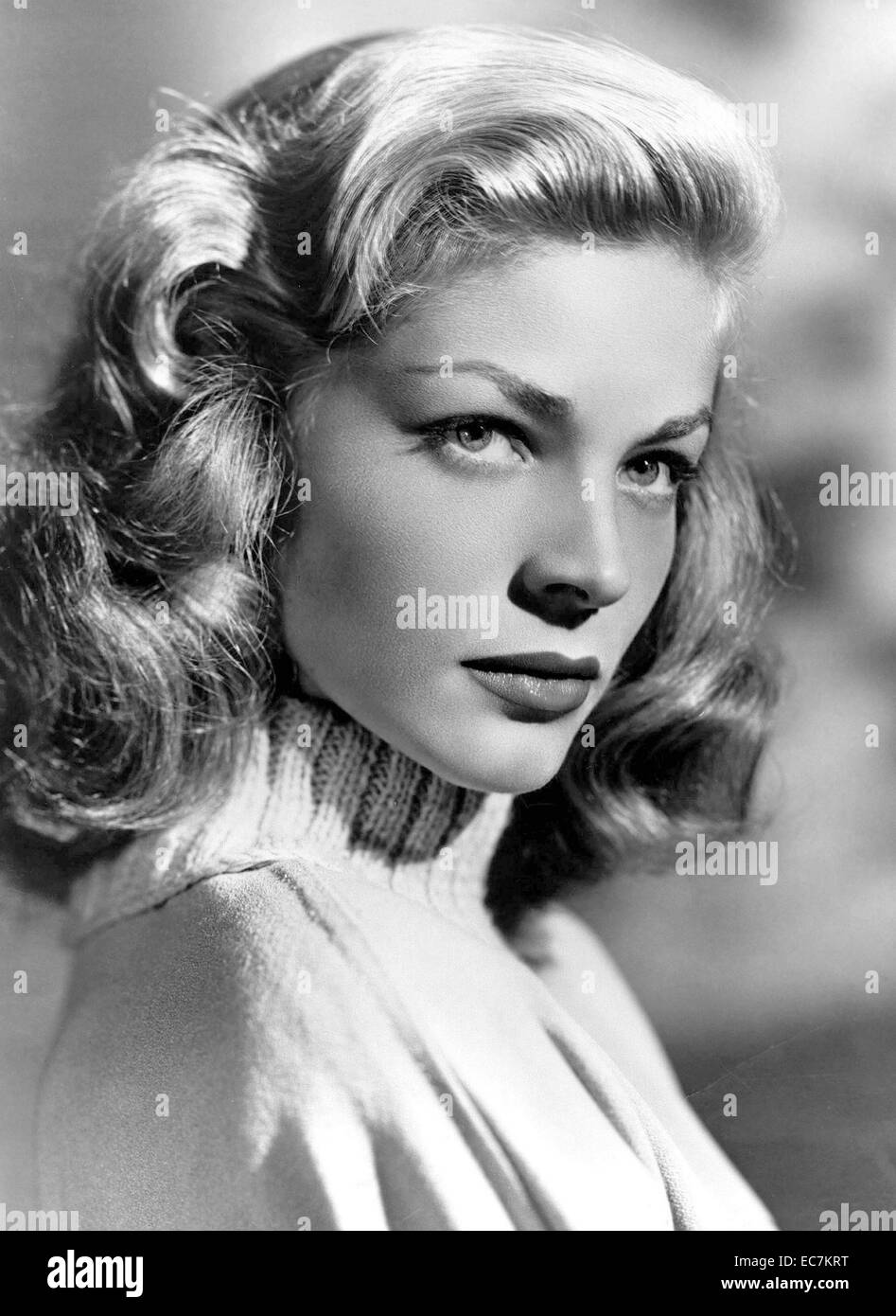 Lauren Bacall (1924 - ) American film and stage actress and model, known for her distinctive husky voice and sultry looks Stock Photo