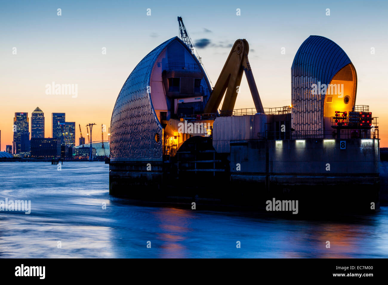 The Thames Barrier, London, England Stock Photo