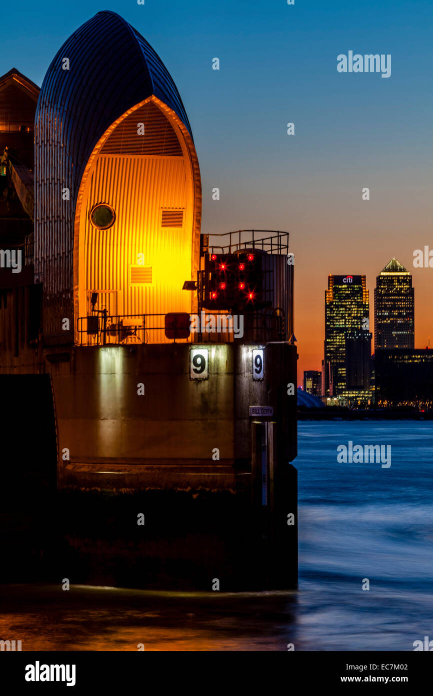The Thames Barrier, London, England Stock Photo