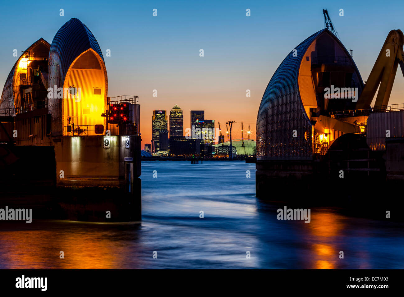 The Thames Barrier, London, England Stock Photo