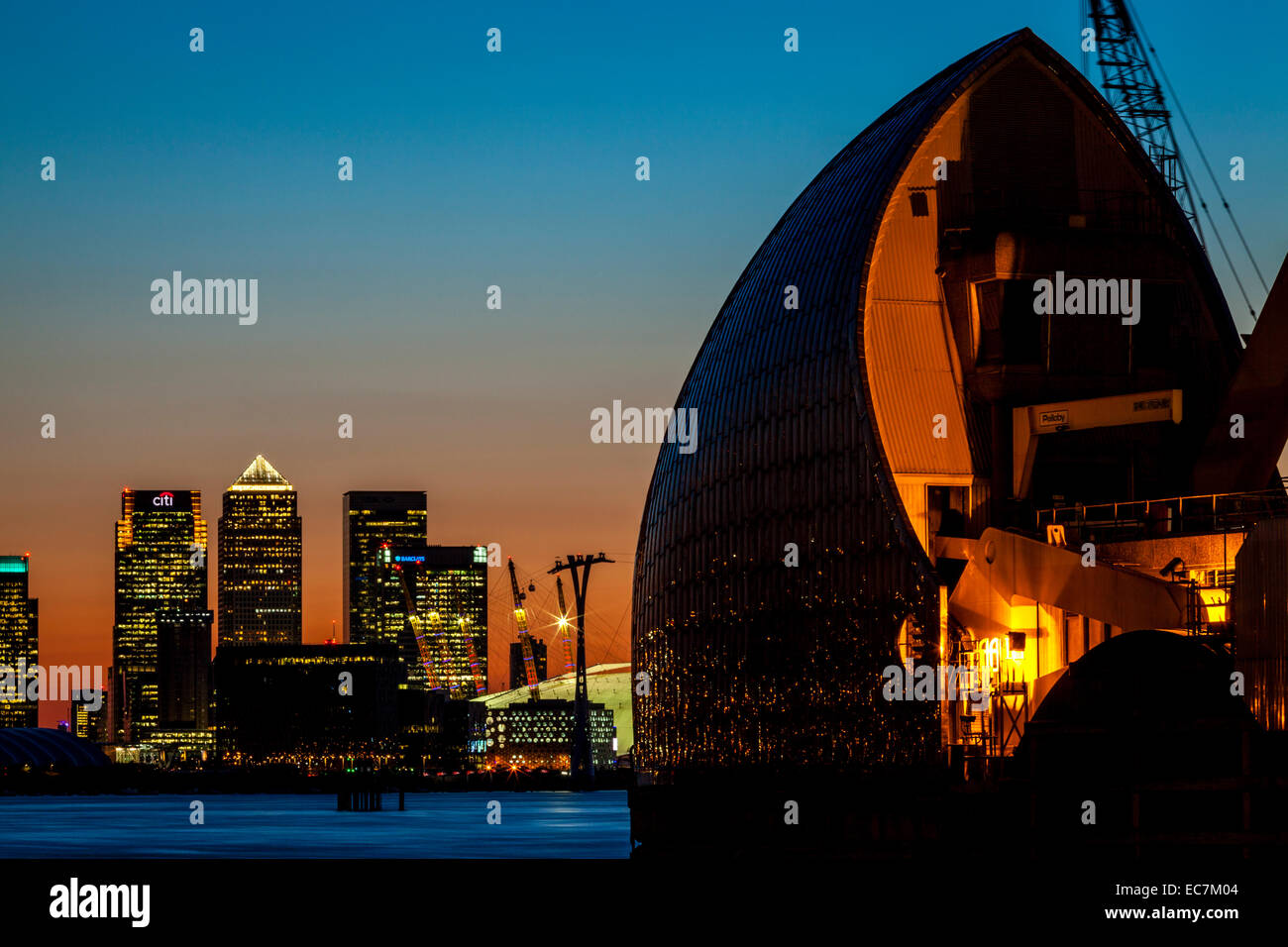 The Thames Barrier, London, England Stock Photo