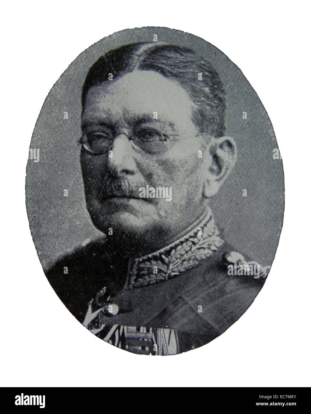 Wilhelm Leopold von der Goltz (12 August 1843 – 19 April 1916), was a Prussian Field Marshal and military writer. Stock Photo