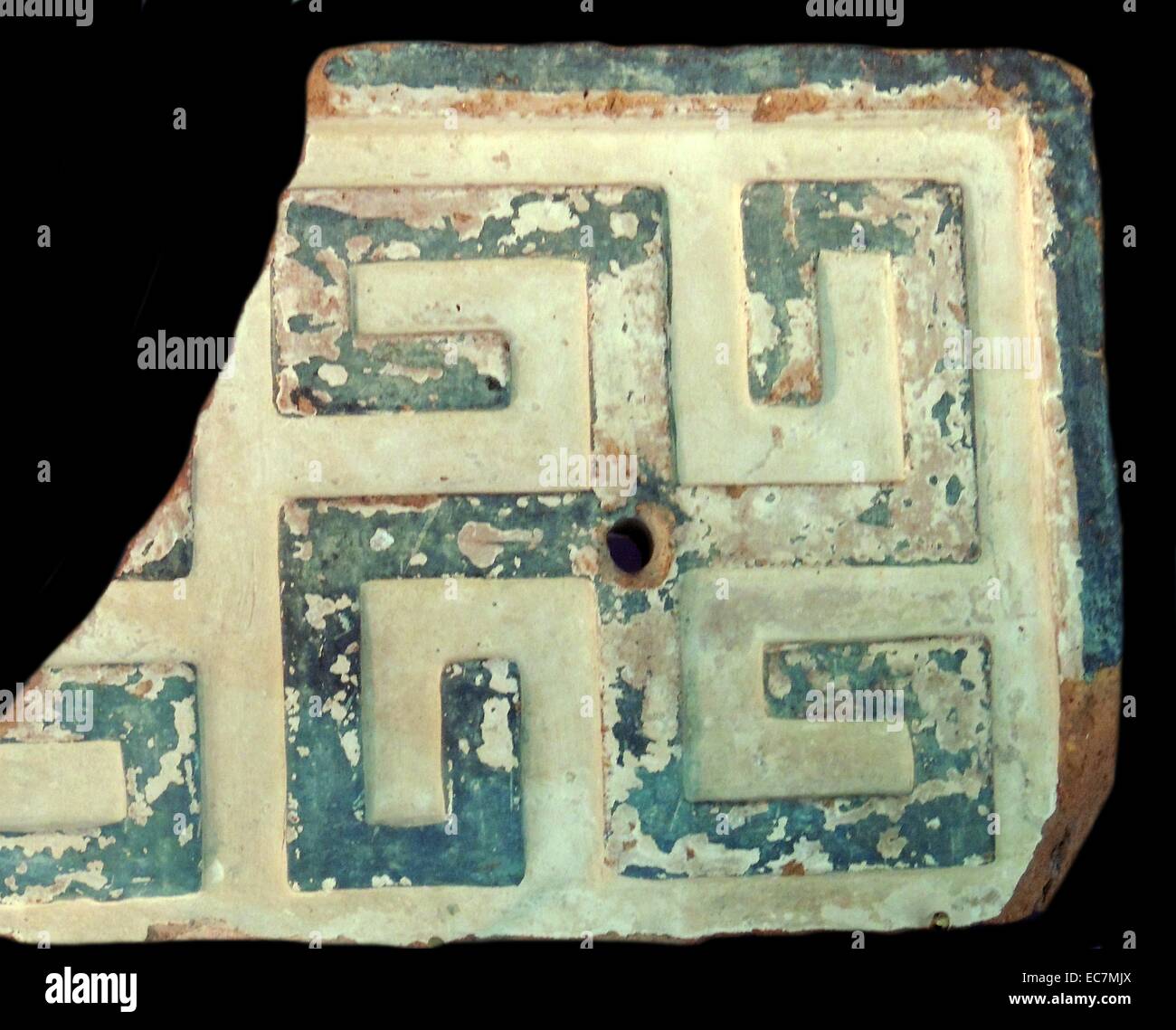 Fragment of a wall tile used to decorate the outside of a building.  Turkey, 7th century BC. Stock Photo