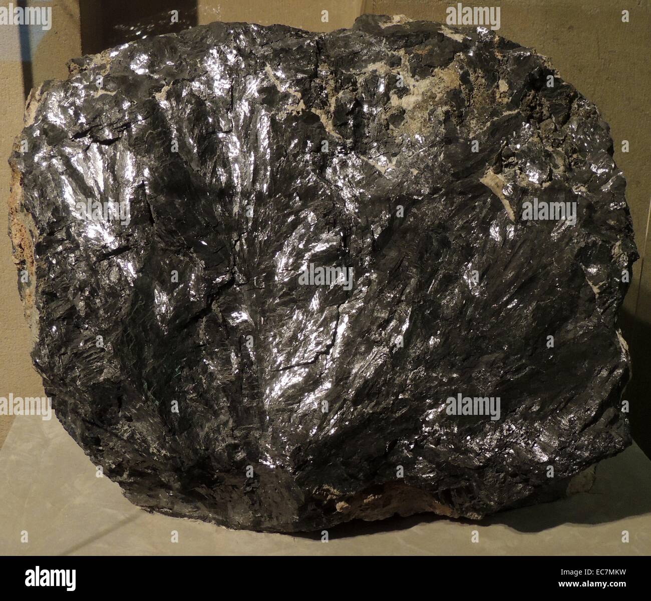 Galena, also called lead glance, is the natural mineral form of lead (II) sulfide. It is the