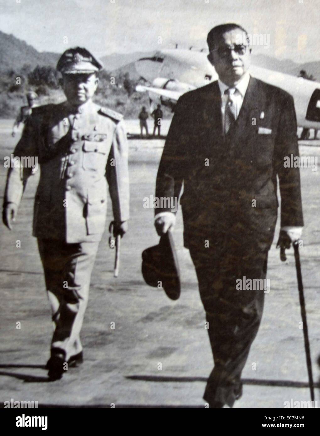 Prince Souvanna Phouma (7 October 1901 – January 10, 1984) was the leader of the neutralist faction and Prime Minister of the Kingdom of Laos several times from 1951–1954, 1956–1958, 1960 and 1962–1975 Stock Photo