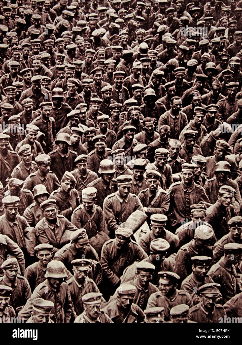 german prisoners of war at a prison camp in France during World war One