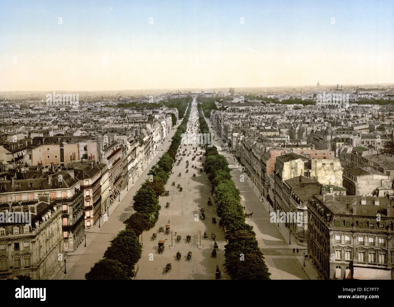 Champs Elysees; an avenue; Paris; between ca. 1890 and ca. 1900]France Stock Photo