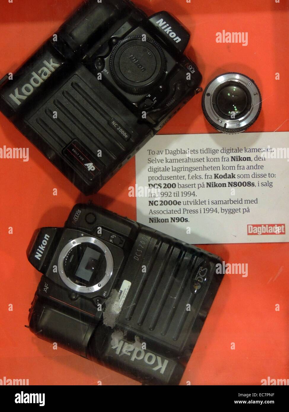 early Nikkon/Kodak digital cameras from 1994 Stock Photo Alamy