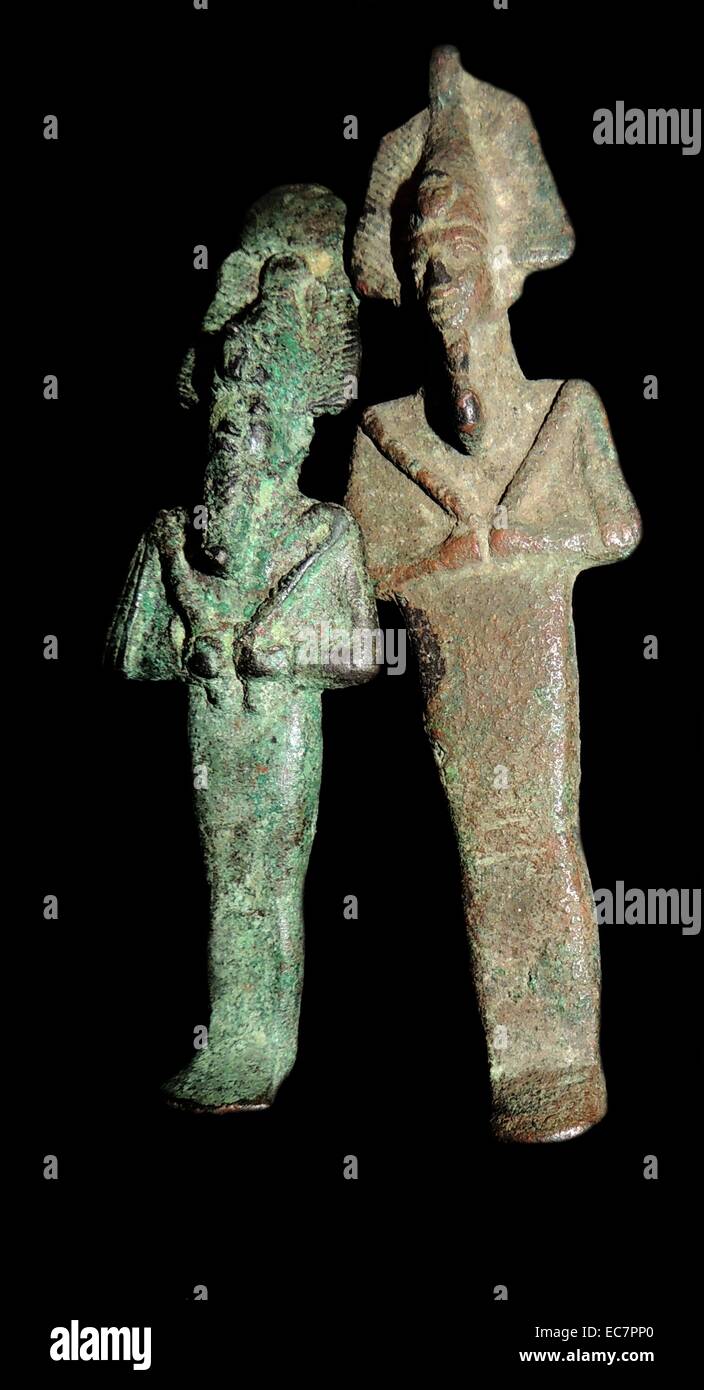 Ancient egyptian figure of a god (Osiris) Stock Photo