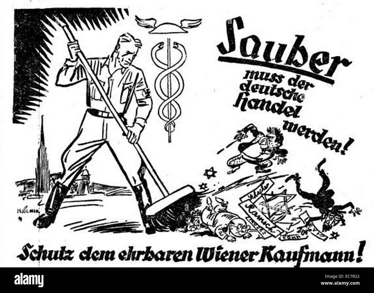 Nazi Pre-Holocaust Persuasion Propaganda. Dated 1930 Stock Photo