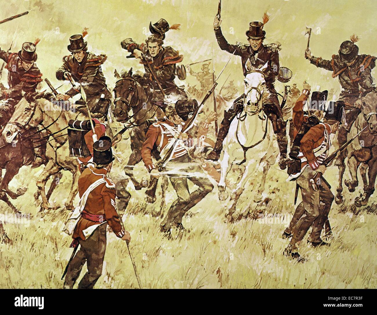 Painting depicts the Battle of the Thames. Also known as the Battle of