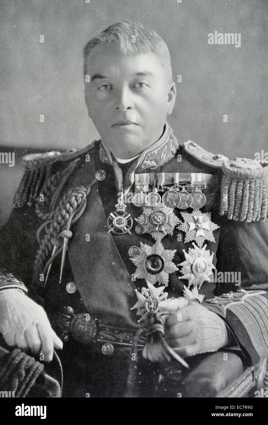 Admiral of the Fleet John Fisher, 1st Baron Fisher, (25 January 1841–10 July 1920)  British admiral known for his efforts at naval reform. Stock Photo
