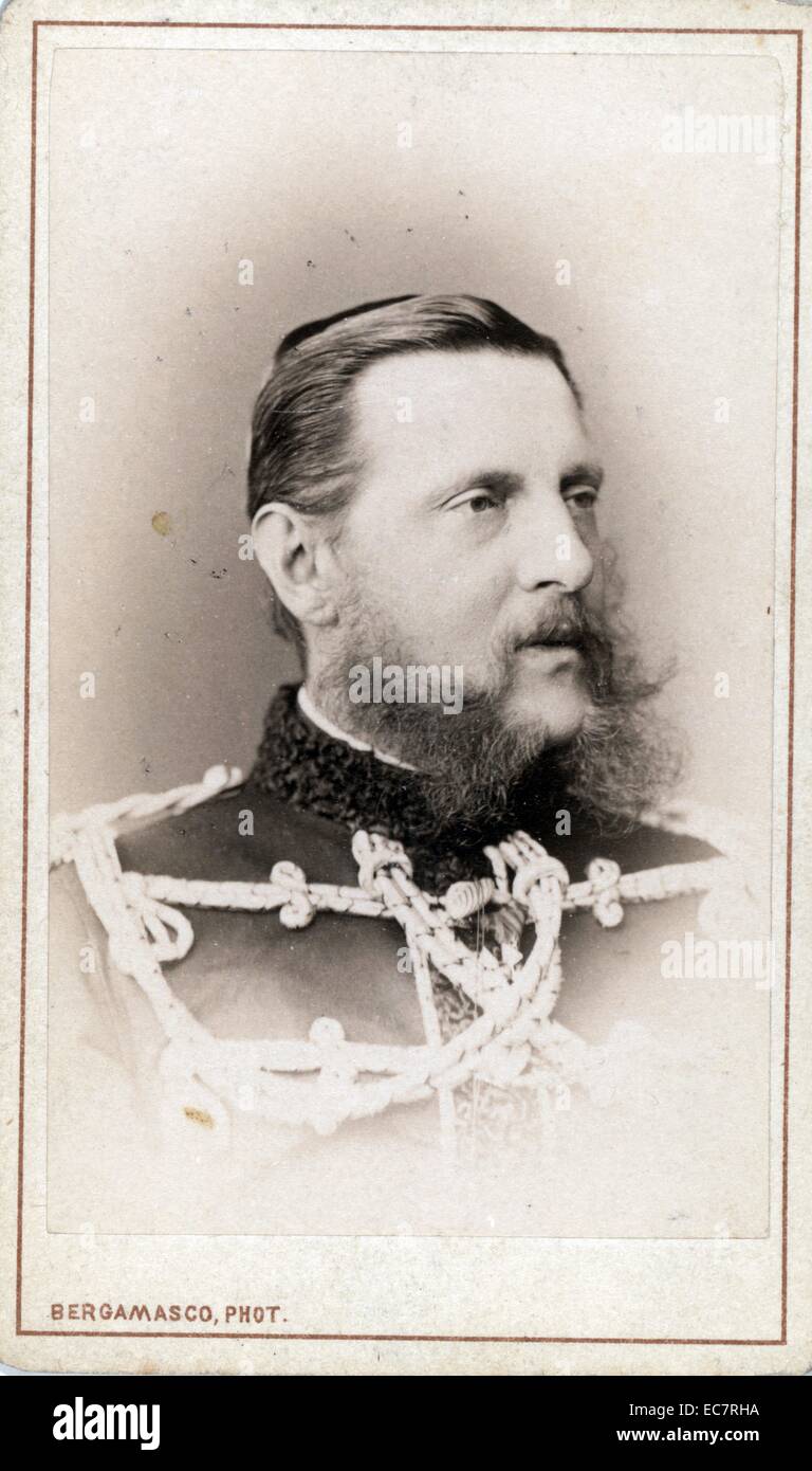 Grand Duke Konstantin Nikolayevich of Russia 1827 – 25 January 1892; second son of Tsar Nicholas I of Russia. During the reign of his brother Alexander II; Konstantin was an admiral of the Russian fleet and reformed the Russian Navy. He was also an instrumental figure in the emancipation of the serfs. He was less fortunate as viceroy of Poland and had to be recalled to Russia where he was attacked for his liberalism. Stock Photo